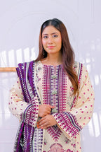 3 PCS | UNSTITCHED | PRINTED KHADDAR